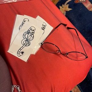 🌼COPY - Jewelry HARRY POTTER Clear Glasses with 4 Artificial TATTOOS